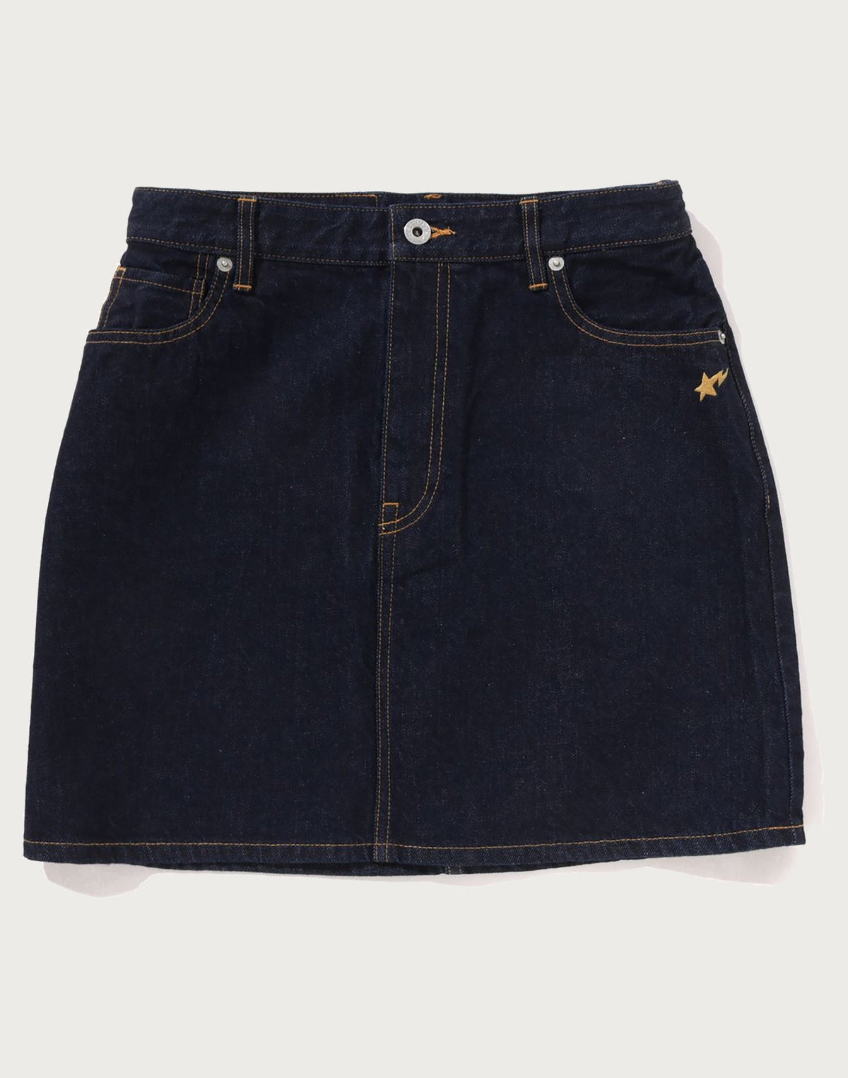 APE HEAD EMBROIDERY 12 OZ DENIM SKIRT LADIES