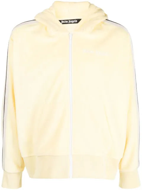 Palm Angels stripe-detail zip-up hoodie