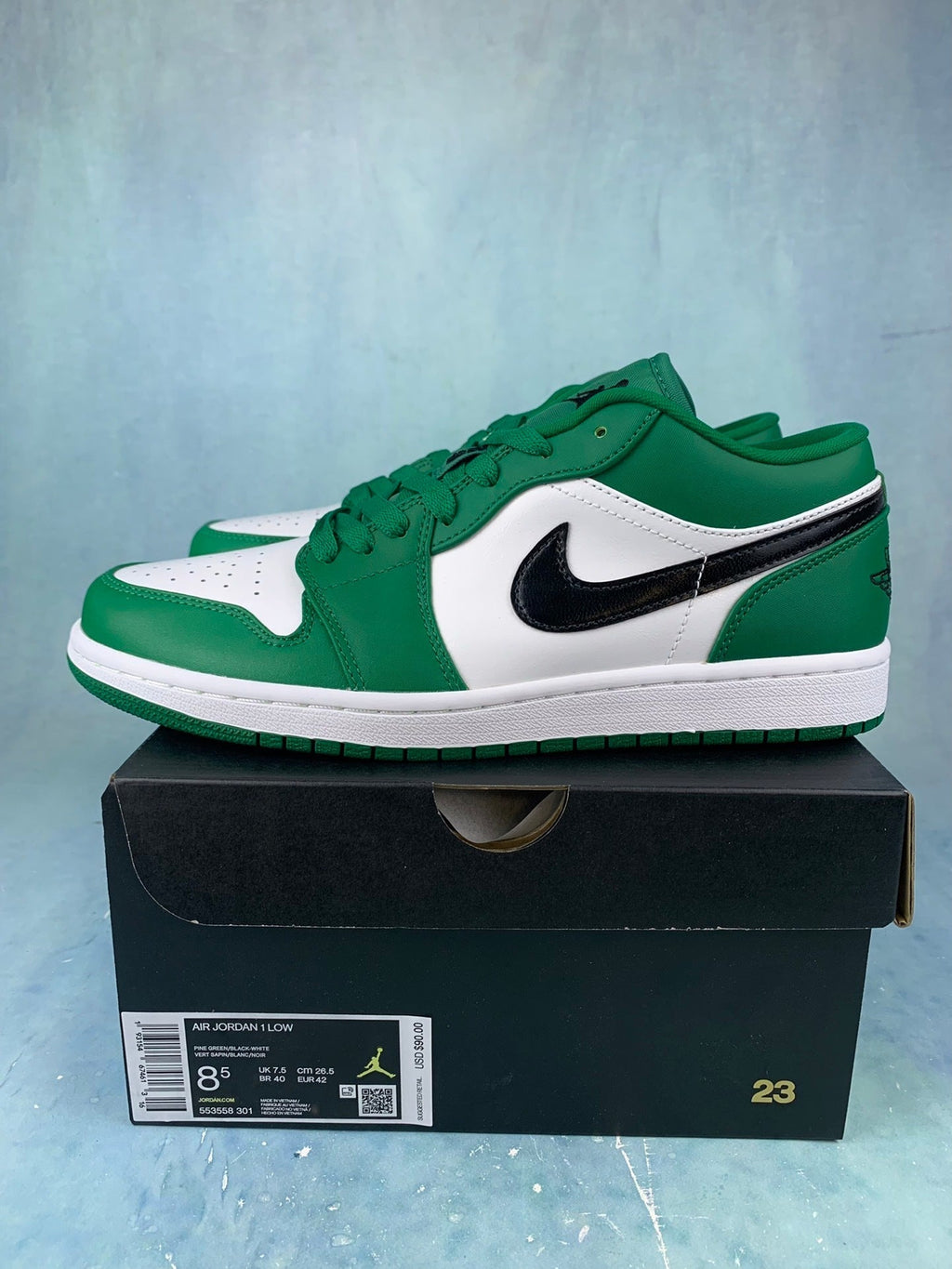 Air Jordan 1 Low Boston Celtics White/Green 553558-301 Unisex Sneakers