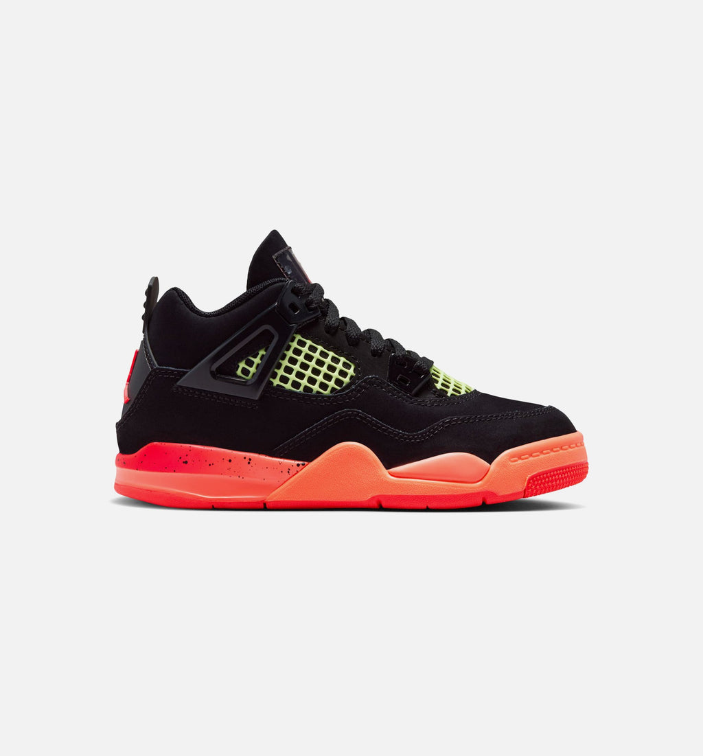 Air Jordan 4 Retro Black Infrared 23 Preschool Lifestyle Shoe