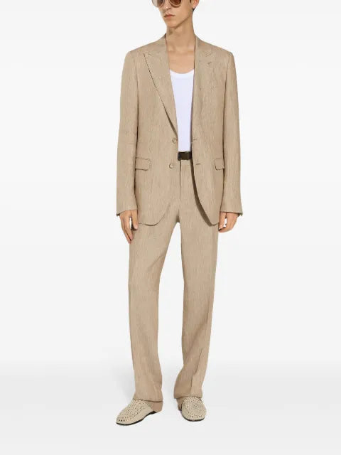 Dolce & Gabbana single-breasted linen blazer