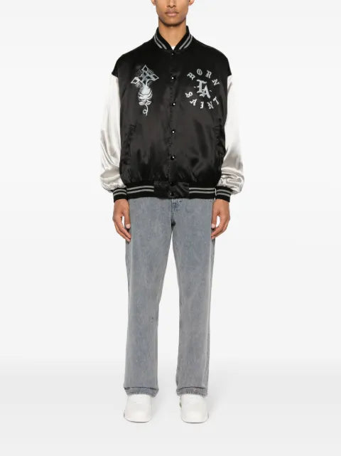 SAINT MXXXXXX satin bomber jacket