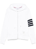Thom Browne classic loopback 4-Bar zip up hoodie