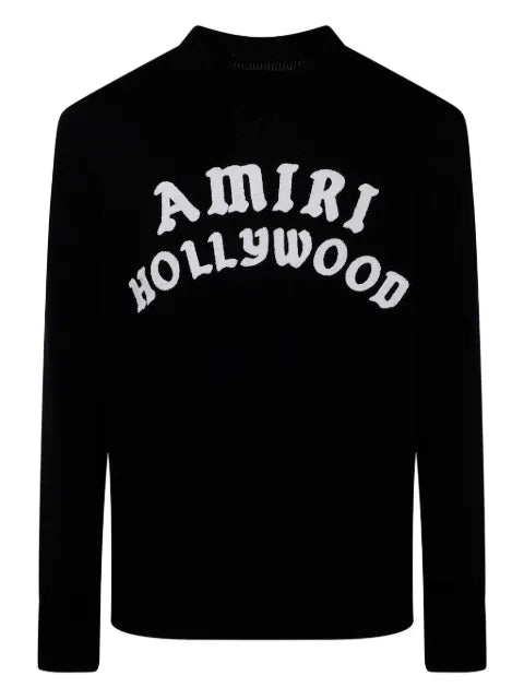 AMIRI Hollywood logo-embroidered knit sweater