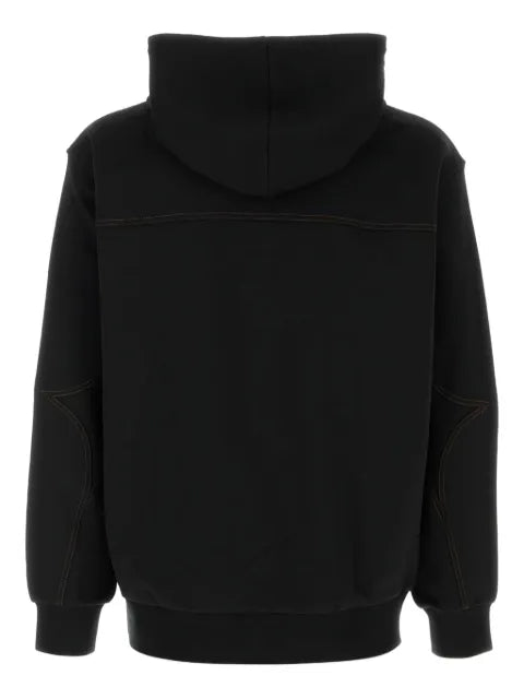 MCM contrast-stitch hooded sweatshirt