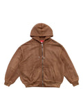 Eckhaus Latta Bison zip-front hoodie