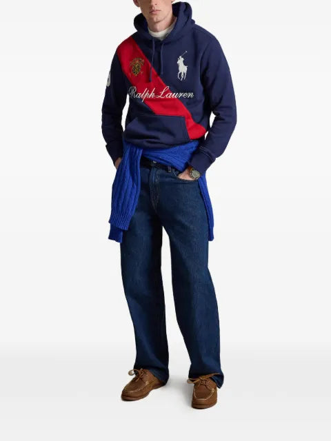 Polo Ralph Lauren logo-embroidered sash-detail hoodie