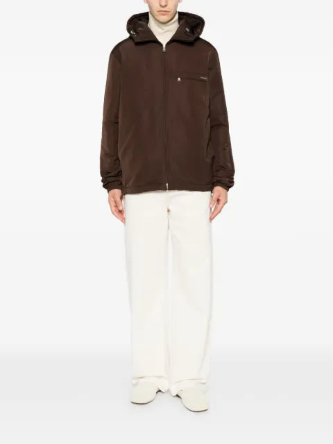 SANDRO logo-detail zip-front jacket