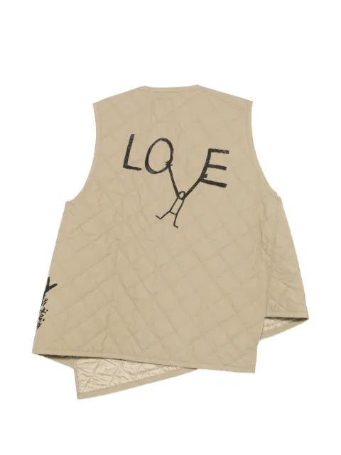 Comme Des Garçons Shirt quilted asymmetric gilet