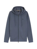 BOSS cotton-blend zip-up hoodie with Double B monogram