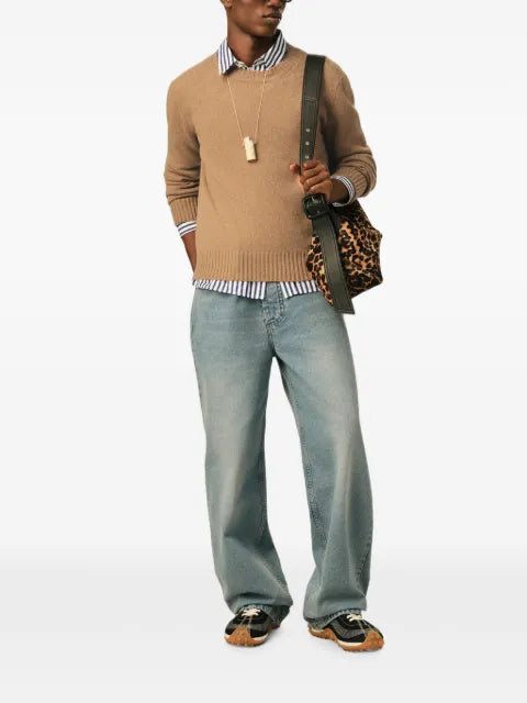 AMI Paris Crewneck cashmere sweater with Ami de Coeur
