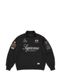 Supreme logo-embroidered zip-up sweatshirt