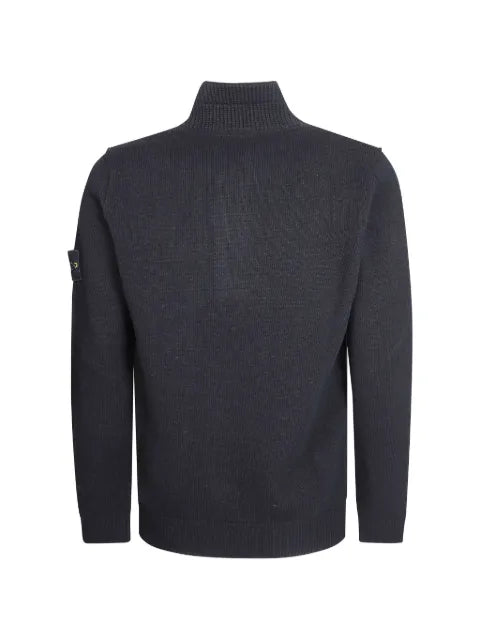 Stone Island Compass-patch button-up sweater