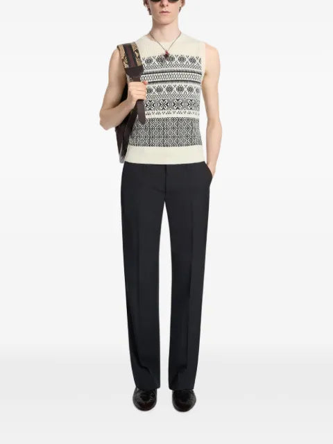 DRIES VAN NOTEN jacquard wool sweater