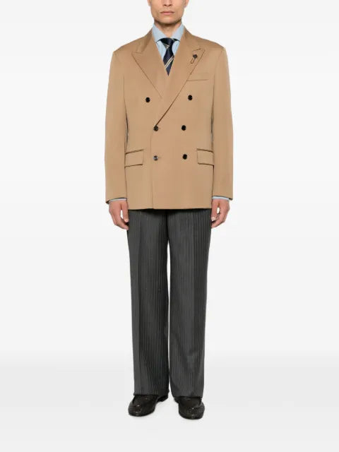 Lardini double-breasted peak-lapel blazer