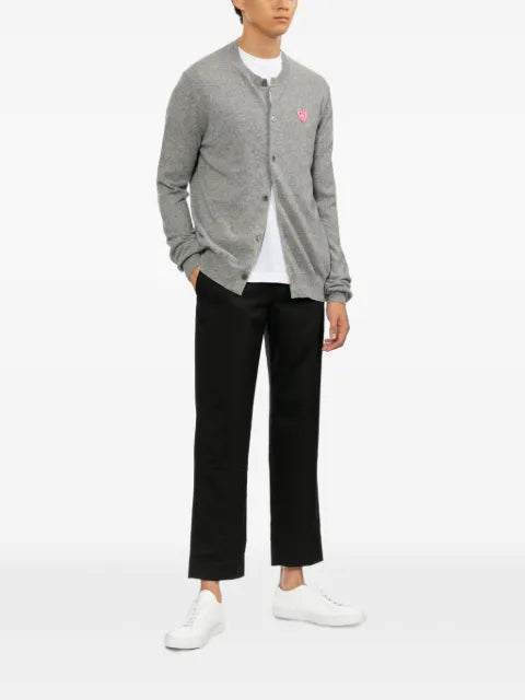 Comme Des Garçons Play worsted yarn v-neck cardigan