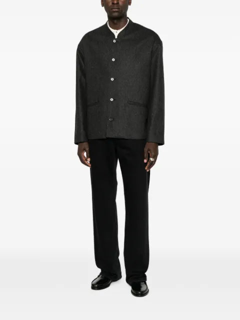 Jil Sander band-collar single-breasted jacket