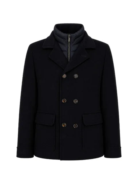 Moorer double-breasted layered jacket