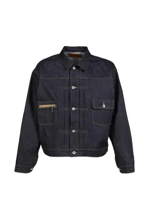 DAIRIKU Rigid boxy-silhouette denim jacket