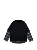 Comme des Garçons Homme layered check-print sweater
