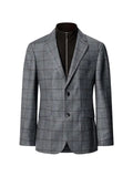 Hackett London windowpane-check bib-detail blazer