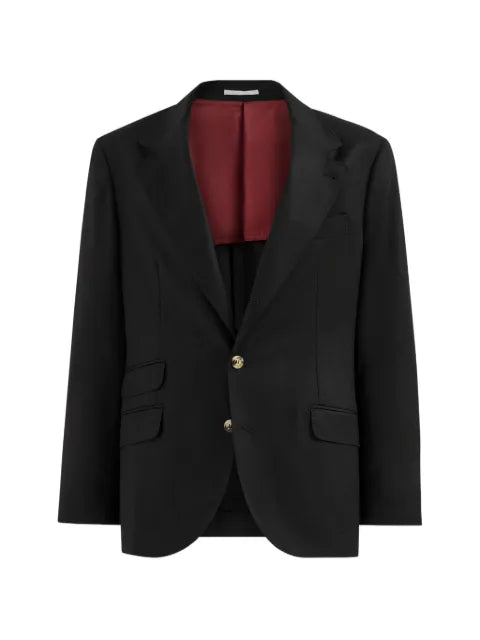 Brunello Cucinelli virgin-wool flannel deconstructed Cavallo blazer