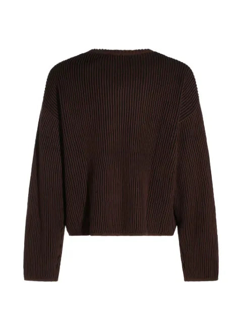 Daily Paper Mole Dias logo-patch ribbed-knit sweater