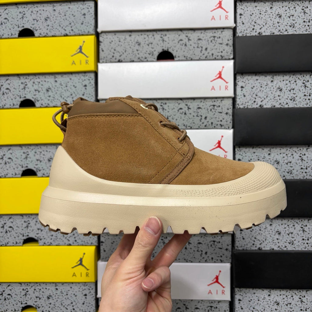 UGG Neumel Weather Hybrid Men's Chukka Boot – Waterproof Suede Boot with UGGplush Lining, Lace-Up Closure & Cream Chunky Platform Outsole in Chestnut