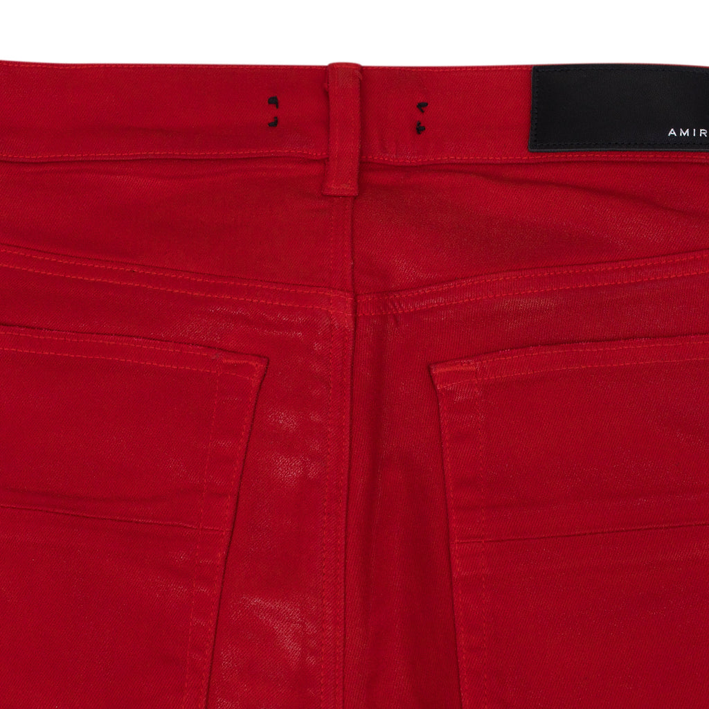 Red MX1 Waxed Skinny Jeans