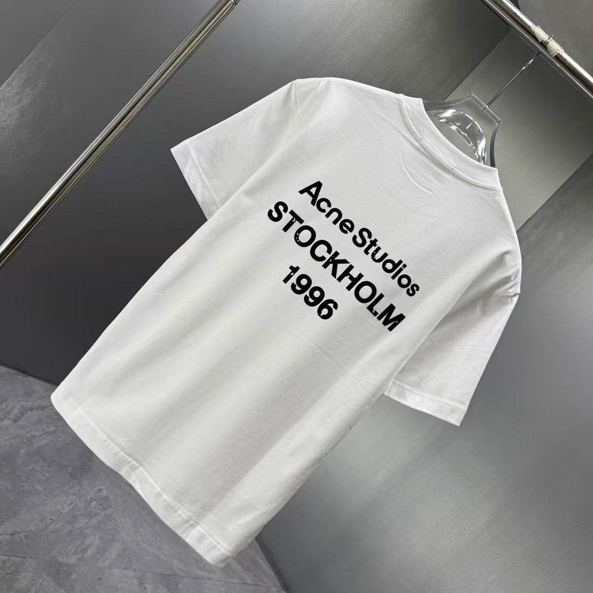 Acne Studios Centered Text‑Logo Crew‑Neck Short‑Sleeve T‑Shirt