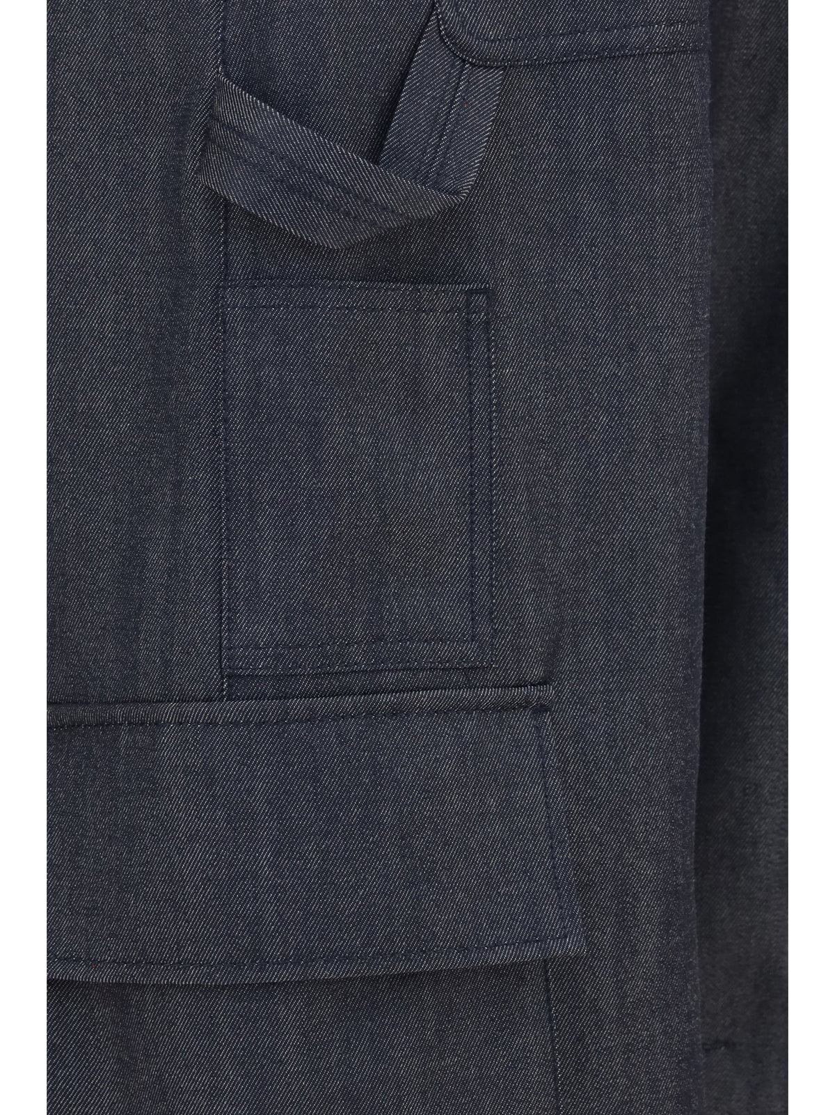 Balenciaga Women Denim Print Cargo Pants