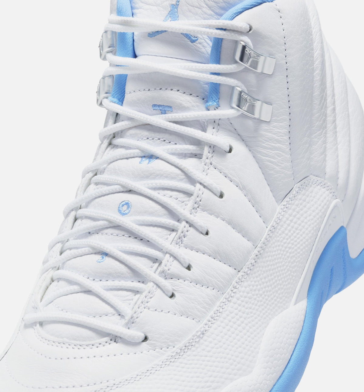 Air Jordan 12 Retro White and University Blue – Men's Lifestyle Shoe in White/University Blue/Metallic Silver