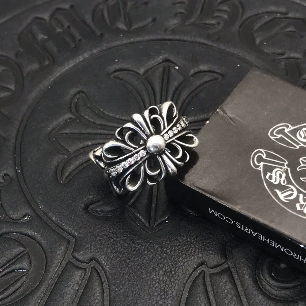 chrome hearts 925 silver retro ring