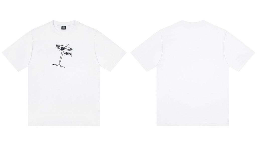 Stussy Martini Glass Chest Graphic Short Sleeve Tee