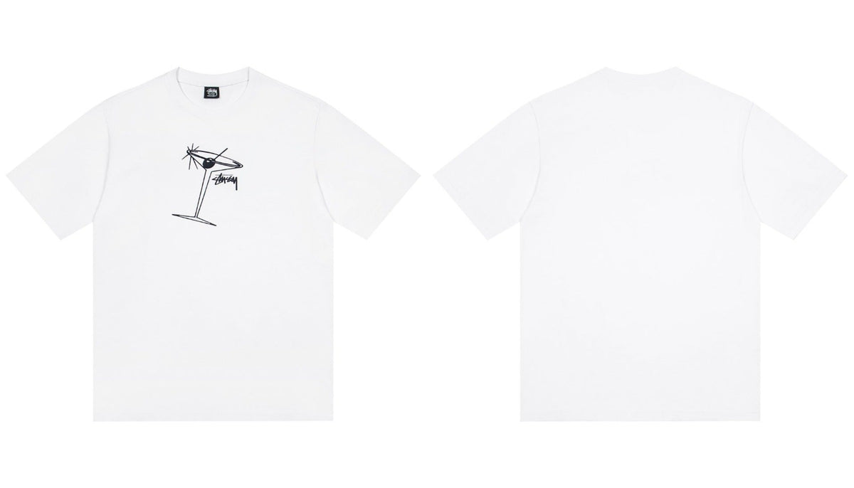 Stussy Martini Glass Chest Graphic Short Sleeve Tee