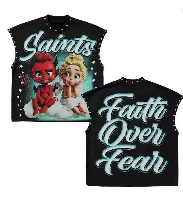 Saints Global Double-Sided Graphic Rivet Tank Top Unisex