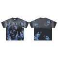 VALE USA Washed Horror Ghost Graphic T-Shirt