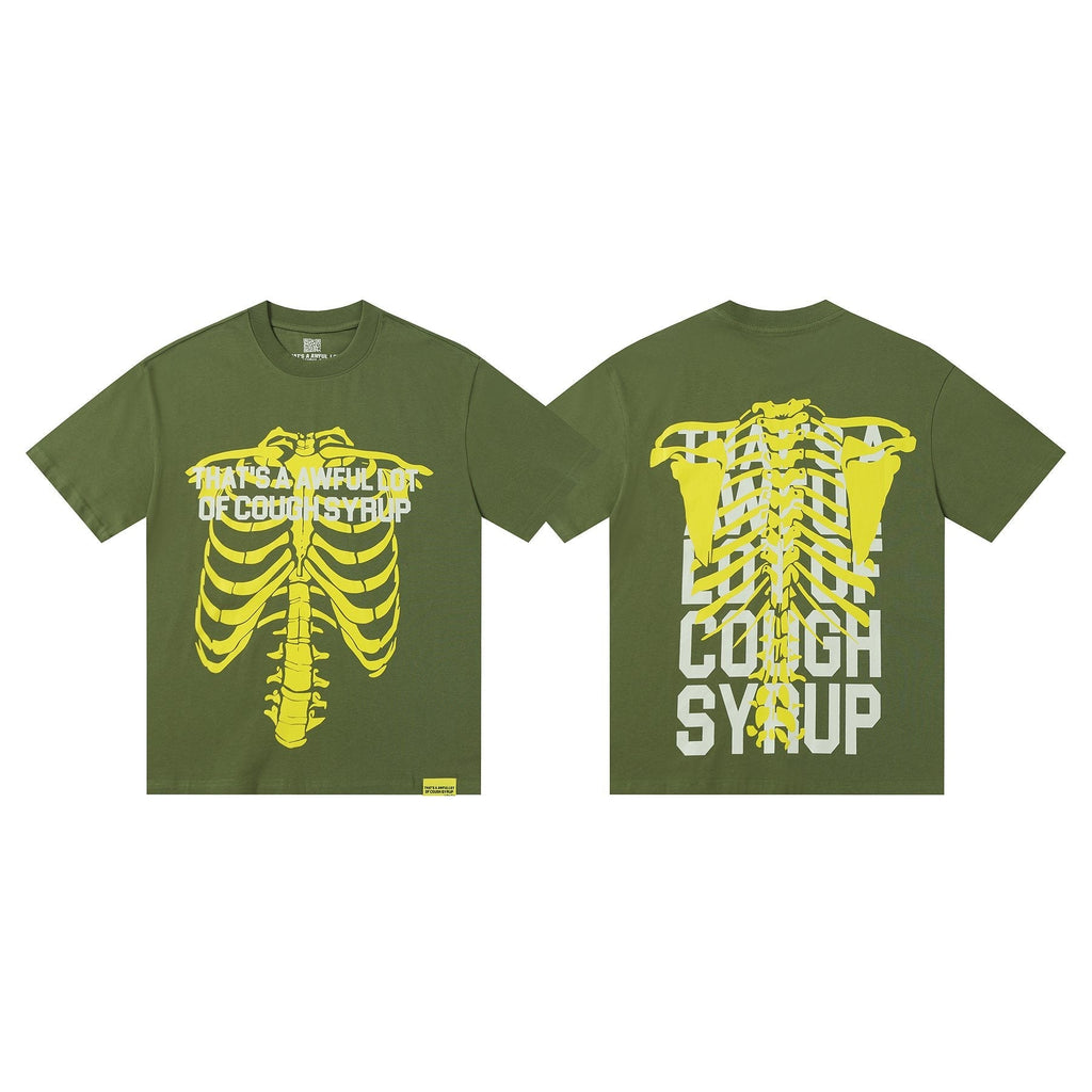 THAT'S A AWFUL LOT OF COUGH SYRUP Ribcage Graphic T-Shirt