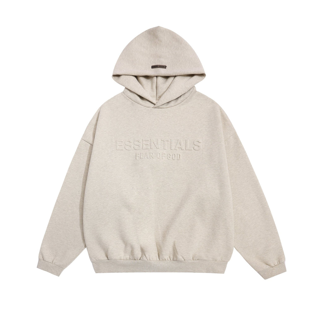 Fear of God Essentials Logo Pullover Hoodie - Light Heather Gray