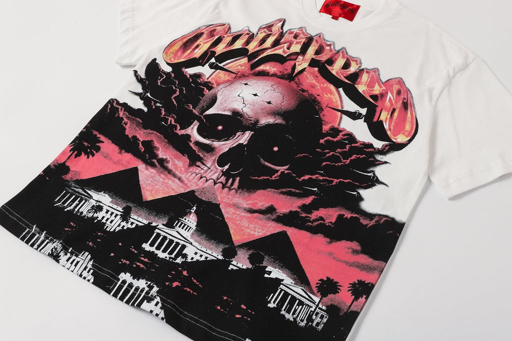 Godspeed Skull Graphic Short-Sleeve T-Shirt