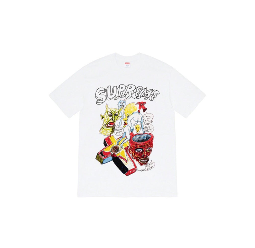 Supreme Daniel Johnston Cartoon Collage Graphic T-Shirt