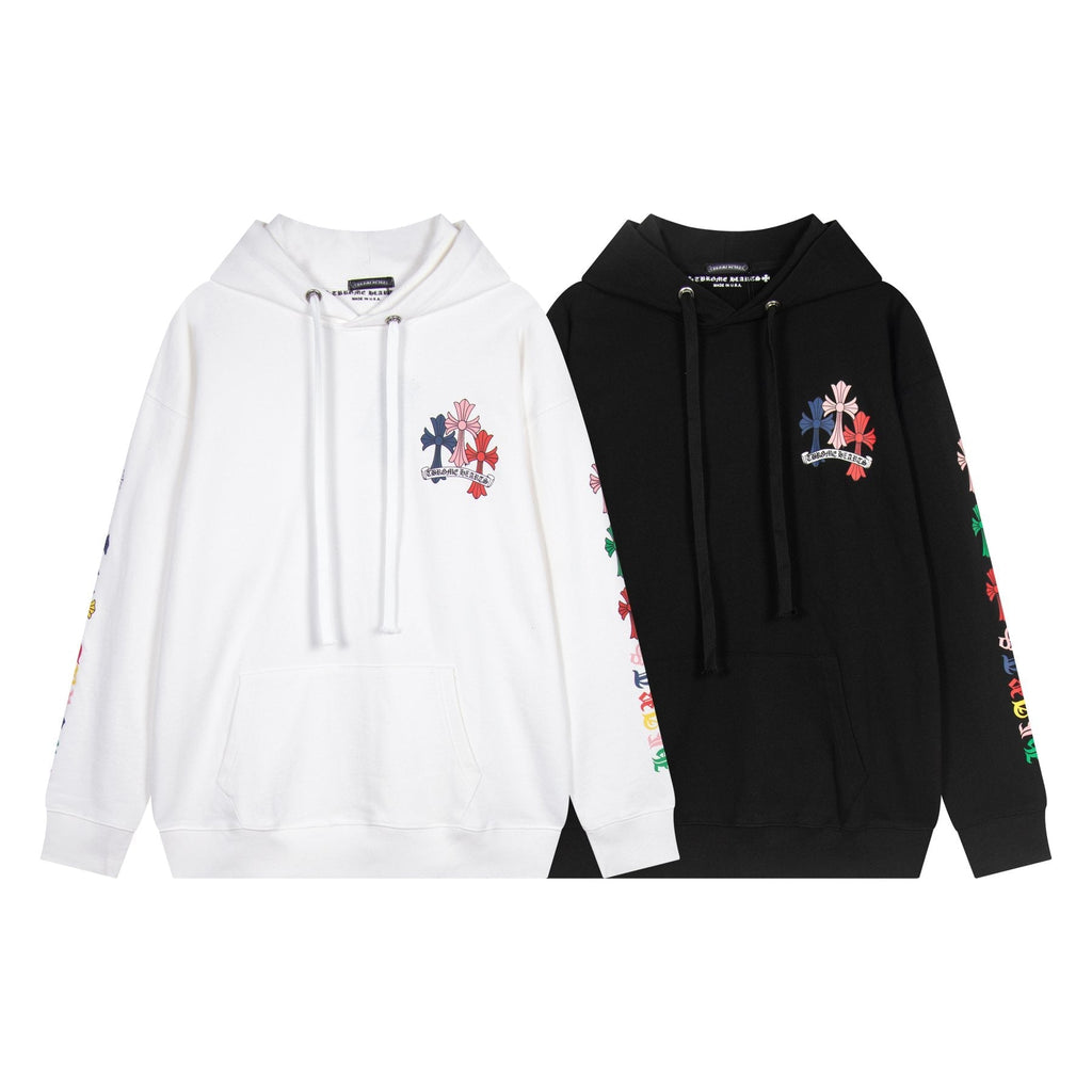 Chrome Hearts Multicolor Floral Cross Graphic Hoodie