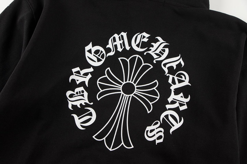 Chrome Hearts Horseshoe Cross Sanskrit Zip Hoodie