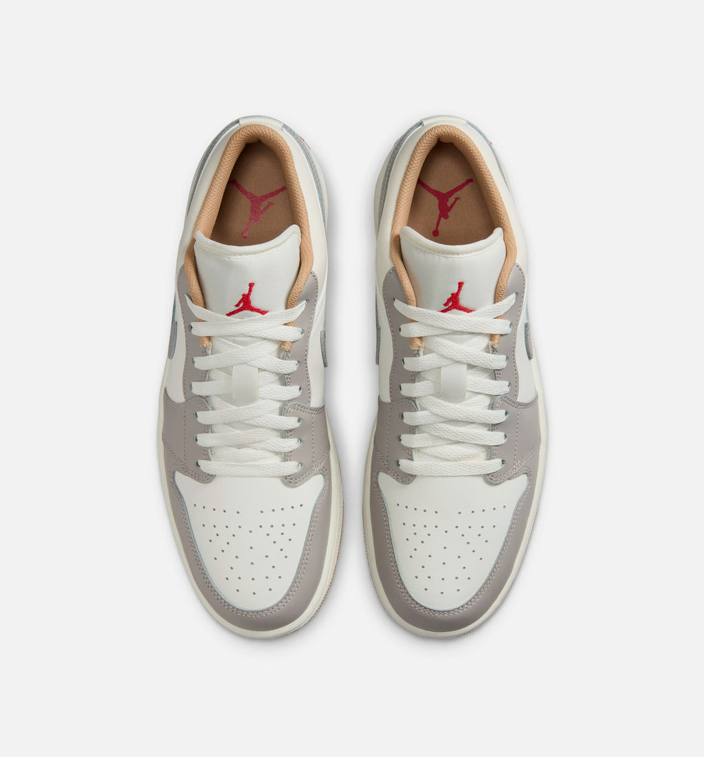 Air Jordan 1 Low Men's – Sail/Fire Red/College Grey/Hemp