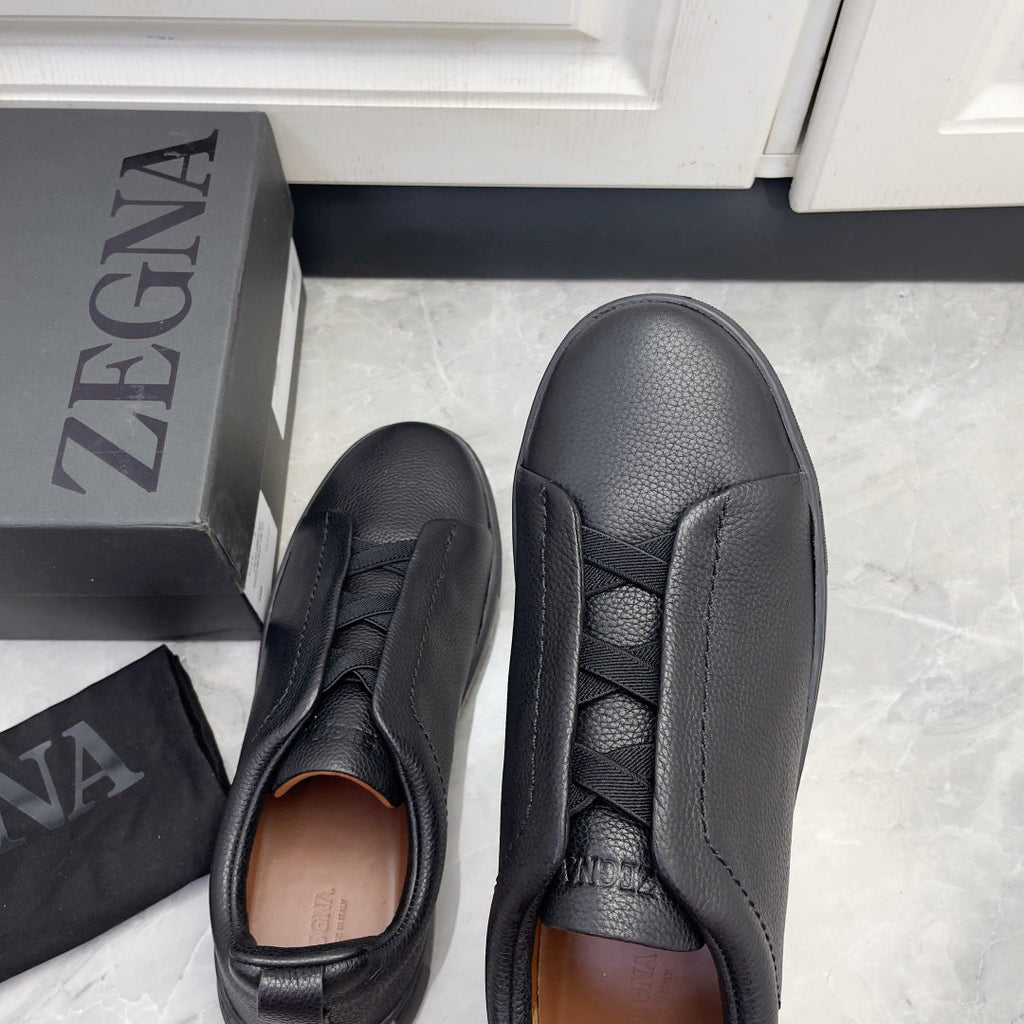Zegna Triple Stitch Low-Top Sneakers