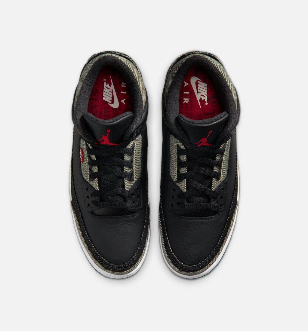 Air Jordan 3 x Levi's Men's Sneakers - Denim / Black / Gym Red