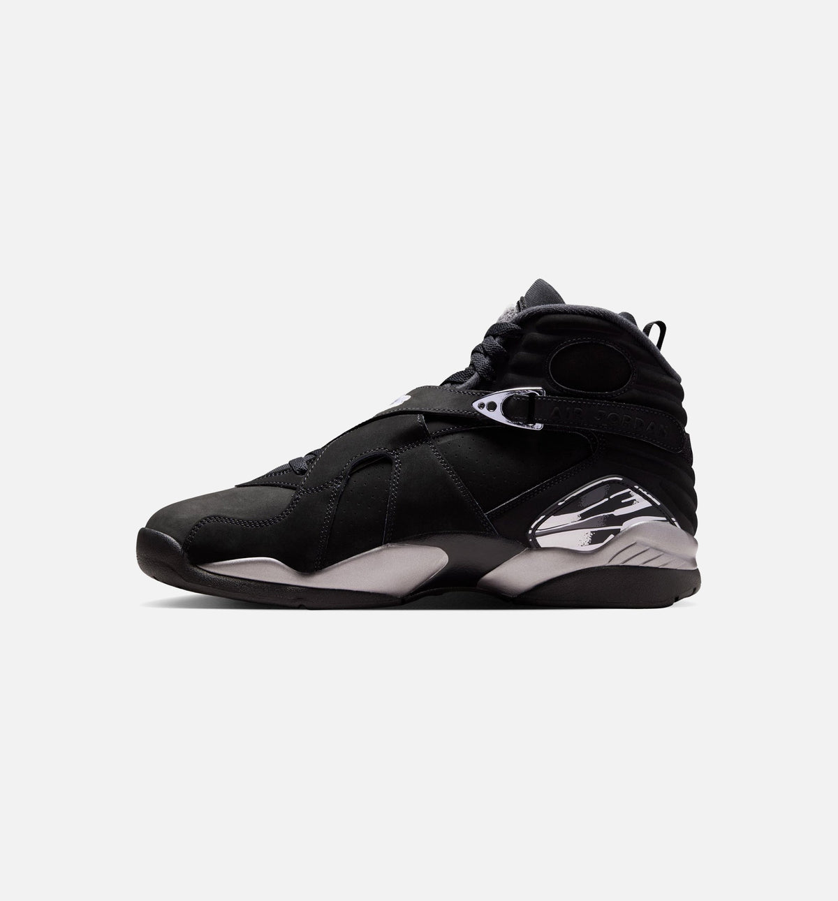 Air Jordan 8 Retro Chrome Black and Light Graphite Men's Lifestyle Shoe