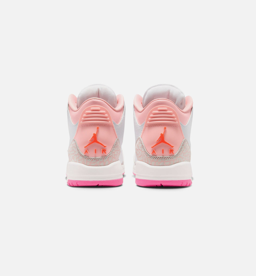 Air Jordan 3 Retro Spring Flowers | Grade School Lifestyle Shoe | Pearl Pink/Pink Bloom/Pink Glaze/Hyper Crimson