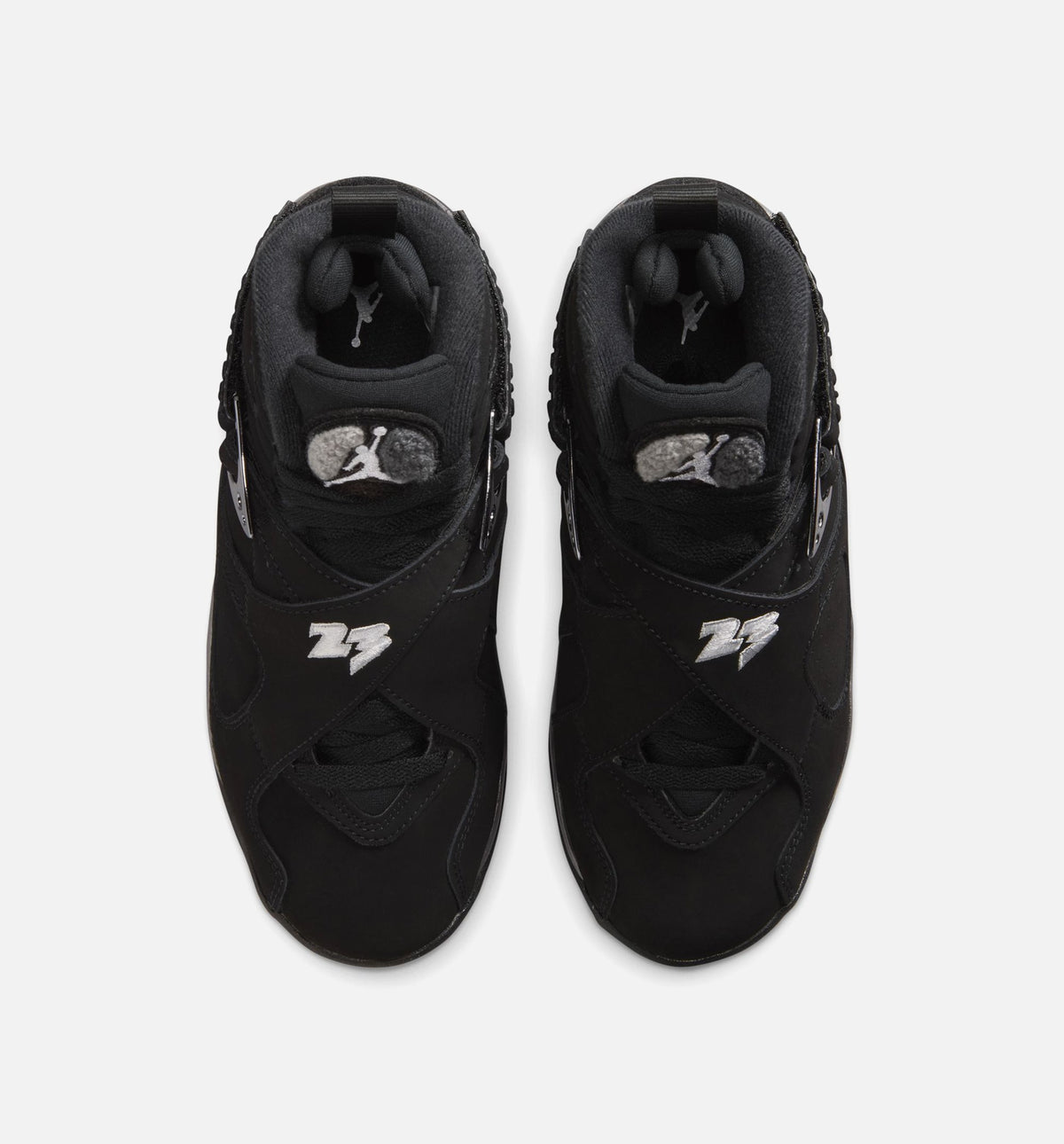 Air Jordan 8 Retro Chrome Black and Light Graphite Grade School Lifestyle Shoe