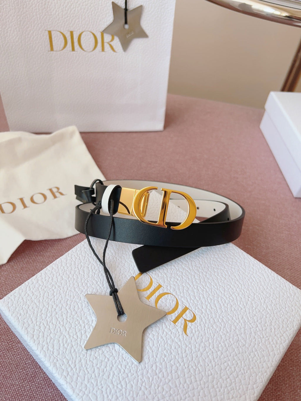 DIOR 25S BELT 20 MM IN BLACK CALFSKIN 618009